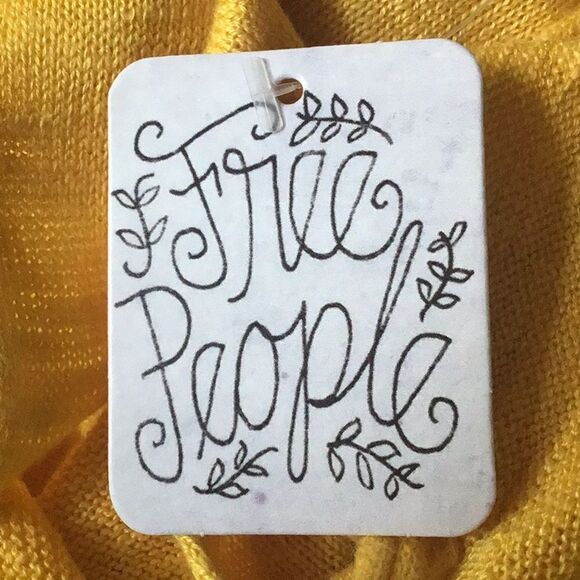 Free People Cloud Nine Yellow Knit Tunic Tank Top NEW - Picture 12 of 15